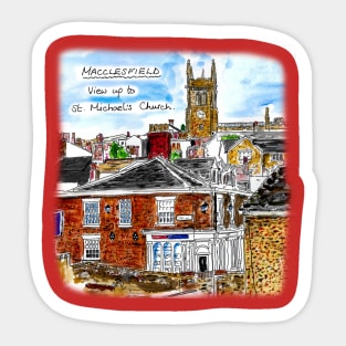 Watercolour of Macclesfield Sticker